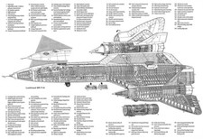 Blackbird Lockheed SR 71A Airplane Plane Cutaway Poster Print