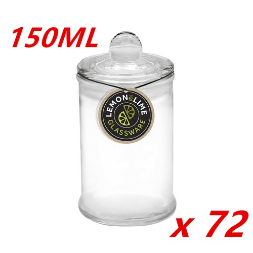 Bulk 150ML Glass Apothecary Candy Jar with Lid Candy Candle Waxing Lolly Wedding - Picture 7 of 7