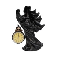 Grim Reaper Clock Figurine Orament Time Flies Black Gothic Death - Nemesis Now