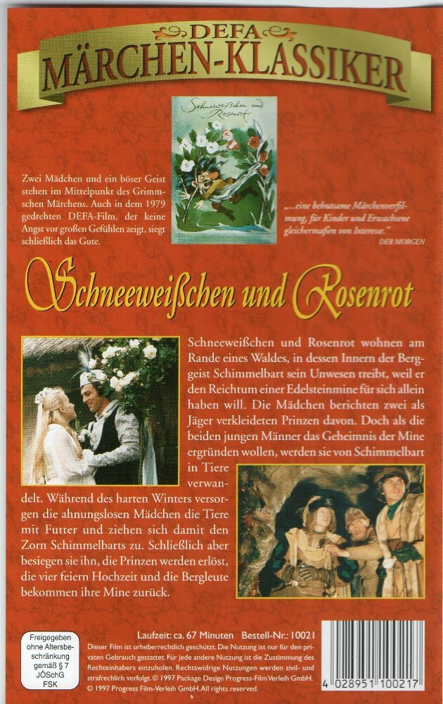 Schneeweißchen und Rosenrot – DEFA Märchen-Klassiker auf VHS-Kassette