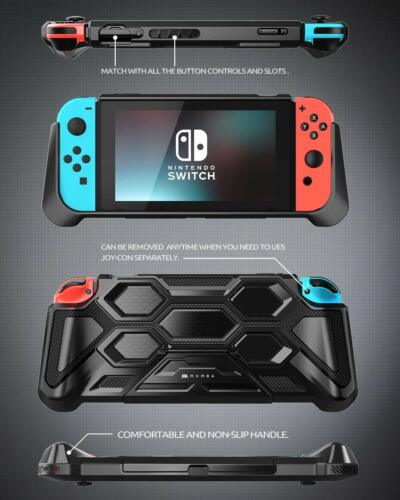 Mumba Protective Case for Nintendo Switch Console Padded Grip Cover w/ Kickstand - Picture 5 of 21