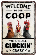 Chicken Coop Accessories Funny Chicken Signs Rooster Decorations Chicken Stuff F