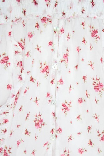 Love Shack Fancy Childrens Girls Floral Print Tiered Dress White Pink Size 10 - Picture 3 of 6