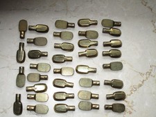 20 REGALBODENTRÄGER, vermessingt, ca. 90 J. alt, kein Rost, 6,5mm, Löffelform