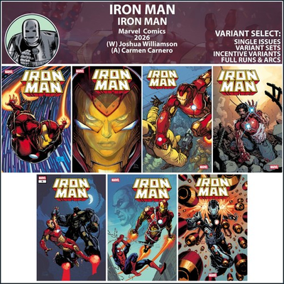 #ad #ad Iron Man 2026 #1 2 3 4 5 6 7 Marvel Comics COVER SELECT $59.88