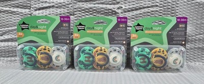 Lot of 3 Brand New Pkgs Tommee Tippee Day & night Pacifiers. ~~18-36m~~