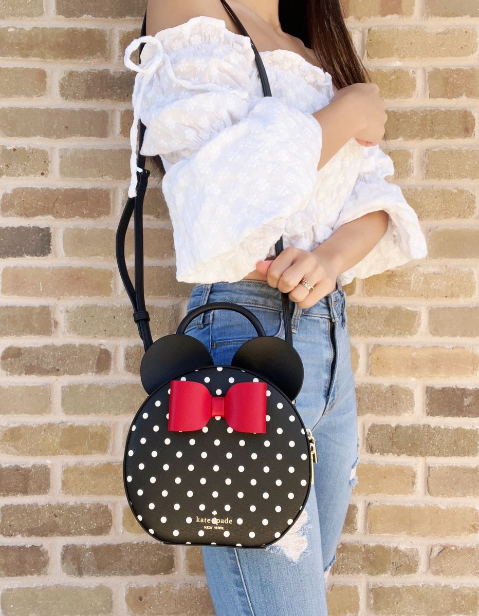 Disney x Kate Spade Minnie Mouse Round Crossbody Bag Black  display picture 1