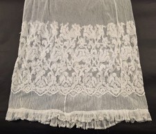 EDWARDIAN DENSE HAND EMBROIDERED NET LACE DRESS BOTTOM FOR TRIM / CUTTER