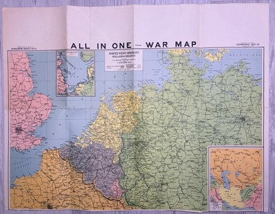 Alexander Gross All In One War Map Northwest Germany Holland Belgium Geopraphia