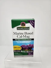 Marine Based Calcium And Magnesium 250 / 125 Mg 120 Veg Caps By Nature's Answer
