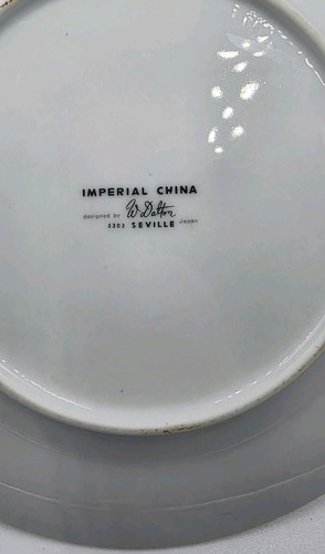 Vintage Imperial China W Dalton Seville Pattern 6.5” Bread Plates Set Of 8 - Picture 3 of 4