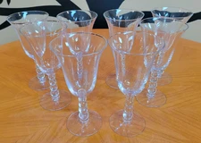 Vintage Set of 8 Imperial 3400 Glasses CANDLEWICK 7.25” Water Goblets 9oz
