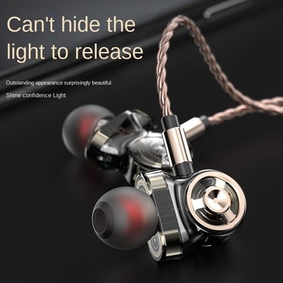 HiFi music headphones six-core three-dynamic ring SD01 bass in-ear sport Running