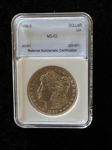 1898-S Morgan Silver Dollar Coin, Brilliant Uncirculated