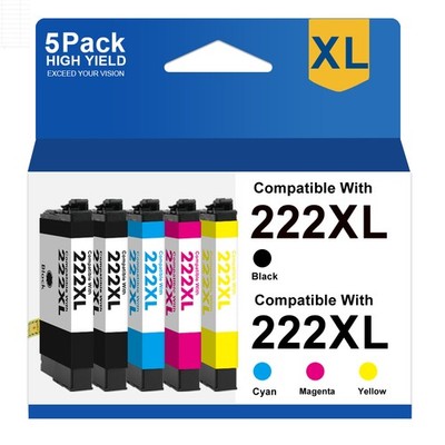 222XL Replacement Ink Cartridges for Epson 222XL Expression Home WF-2960 XP-5200