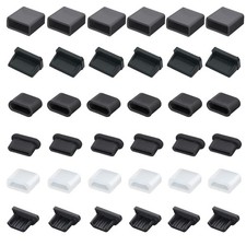 36 PCS 6 Types USB Anti Dust Cover Plugs, USB Type-C Dust Stopper, Silicone S...