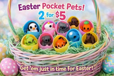 Easter Party Favors Mini Plastic Articulated Animals