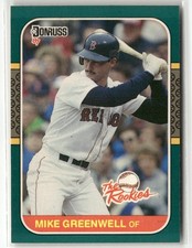 1987 DONRUSS THE ROOKIES #4 MIKE GREENWELL BOSTON RED SOX