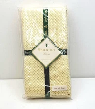 Waterford Damask Dinner Cloth Napkin Set Gold Beige Set Of 4 NEW