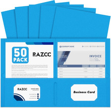 Two Pocket Folders, 50 Pack 2 Pocket Folders Fit Letter Size Paper, Paper Folde