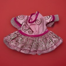 Build A Bear Pink Dress Gold Swirls For Four Legged Friend Tulle Layer On Bottom