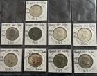 1965-1970 Kennedy Half Dollar 40% Silver. Proof. AU. BU. Lot Of 9 coins.