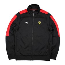 Puma Ferrari Jacke Trainingsjacke Trackjacket Schwarz Rot Gestreift Herren
