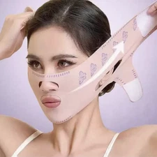 2 Pcs V Line Face Lifting Mask Chin Cheek Slimming Band Anti Wrinkle Lift Strap