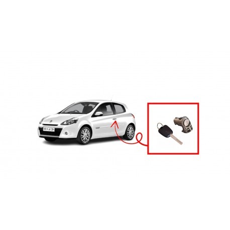 Barillet de porte avant gauche robuste pour Clio 3 mécanisme acier 77012098