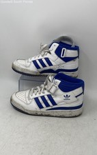 Adidas Kids Forum Mid FZ2085 White Blue Mid Top Lace-Up Sneaker Shoes Size 7