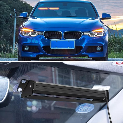 Amber Cob LED Emergency Warning Hazard Flash Strobe Beacon Dash Light Bar 12-24V - Picture 16 of 16