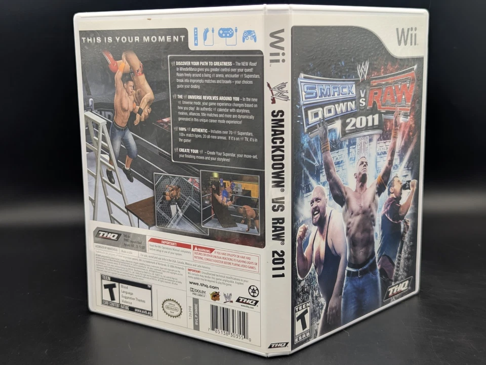 WWE SmackDown vs. Raw 2011 (Nintendo Wii) CIB - Disco como nuevo - Impecable - Probado Foto 3 de 4