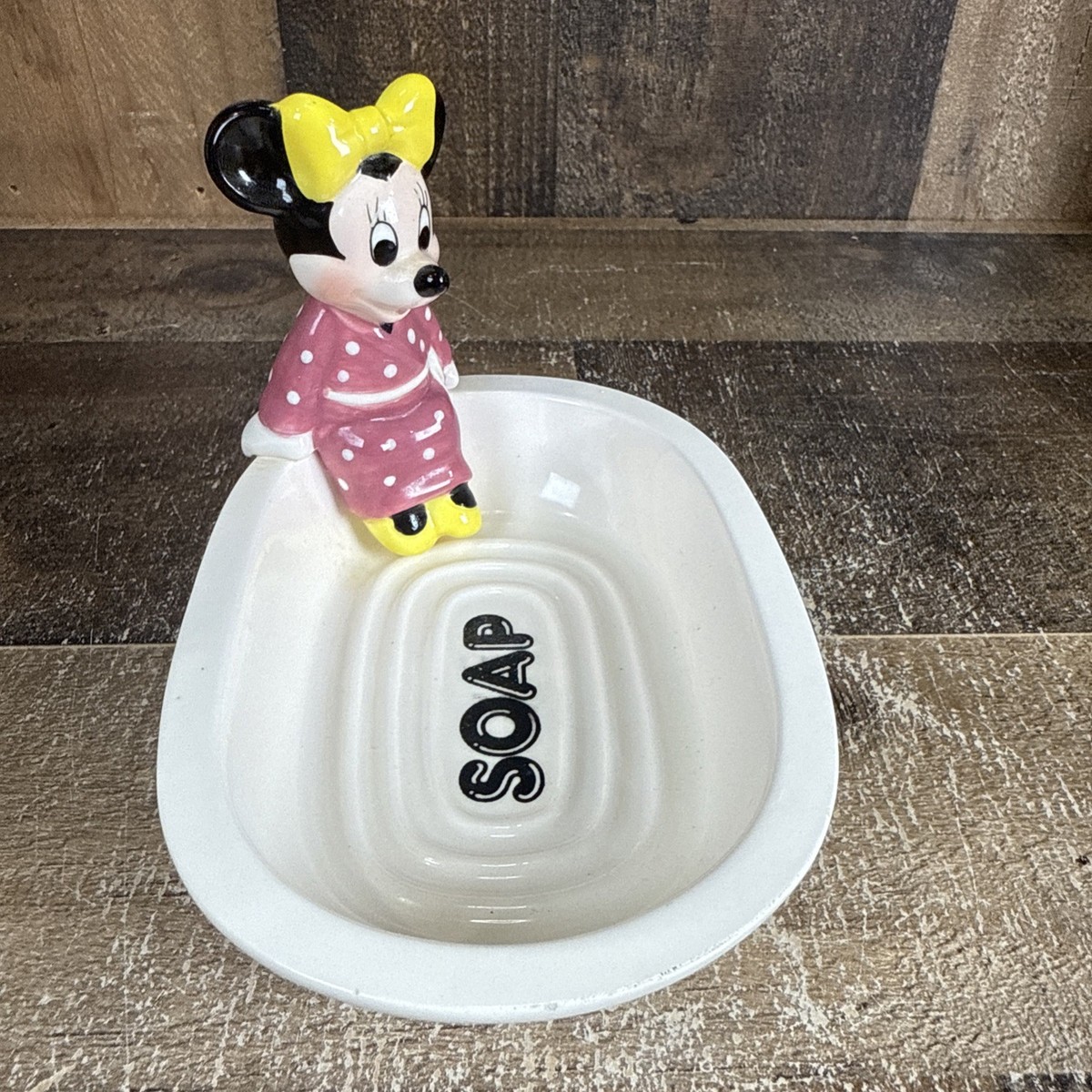 Vintage Walt Disney Minnie Mouse Soap Dish Bathroom Japan