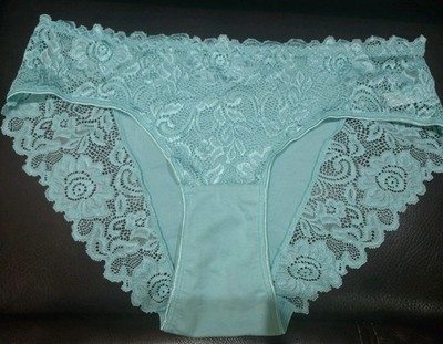 Retro Chic Women's Sheer Sexy Lace Ladies Mid-Rise Floral Brief Panty Nwot
