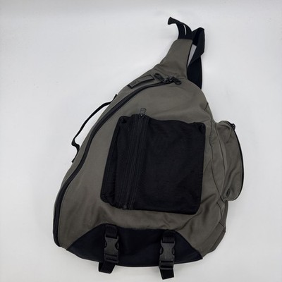 Vtg GAP 2001 Sling Bag Y2K Single Strap Crossbody Shoulder Backpack Gray Bag