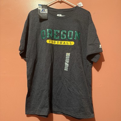 Russell Athletic Mens TShirt L Large Dark Gray Oregon Football Tee Shirt New