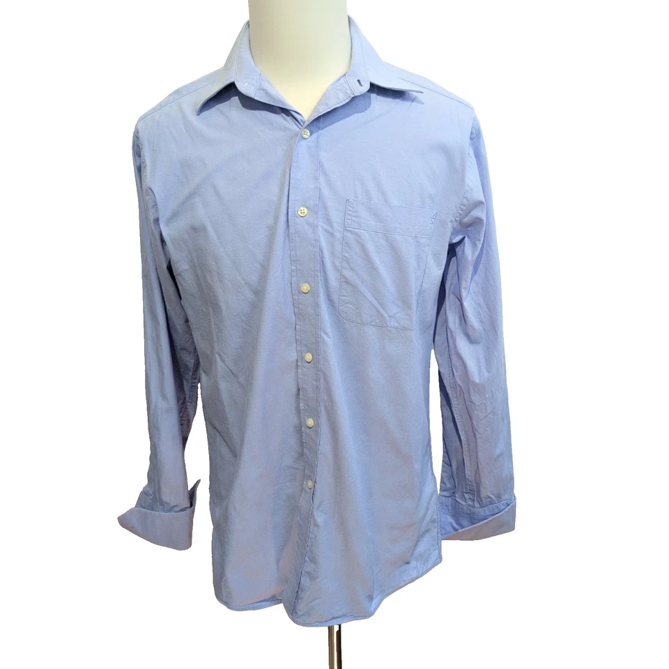 Chemise Tommy Hilfiger Bleu Clair Regular Fit Poignets Mousquetaires Taille M - Photo 1/4