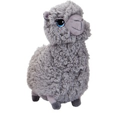 Alpaca Soft Toy - Faux Fur - Alpaca Plush - Llama Toy 25cm Grey