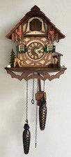 Chalet-style Black Forest battery-powered cuckoo clock 23 cm By Engstler Germany
