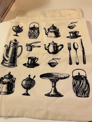 Vintage Black And Cream Kitchen Curtain Set