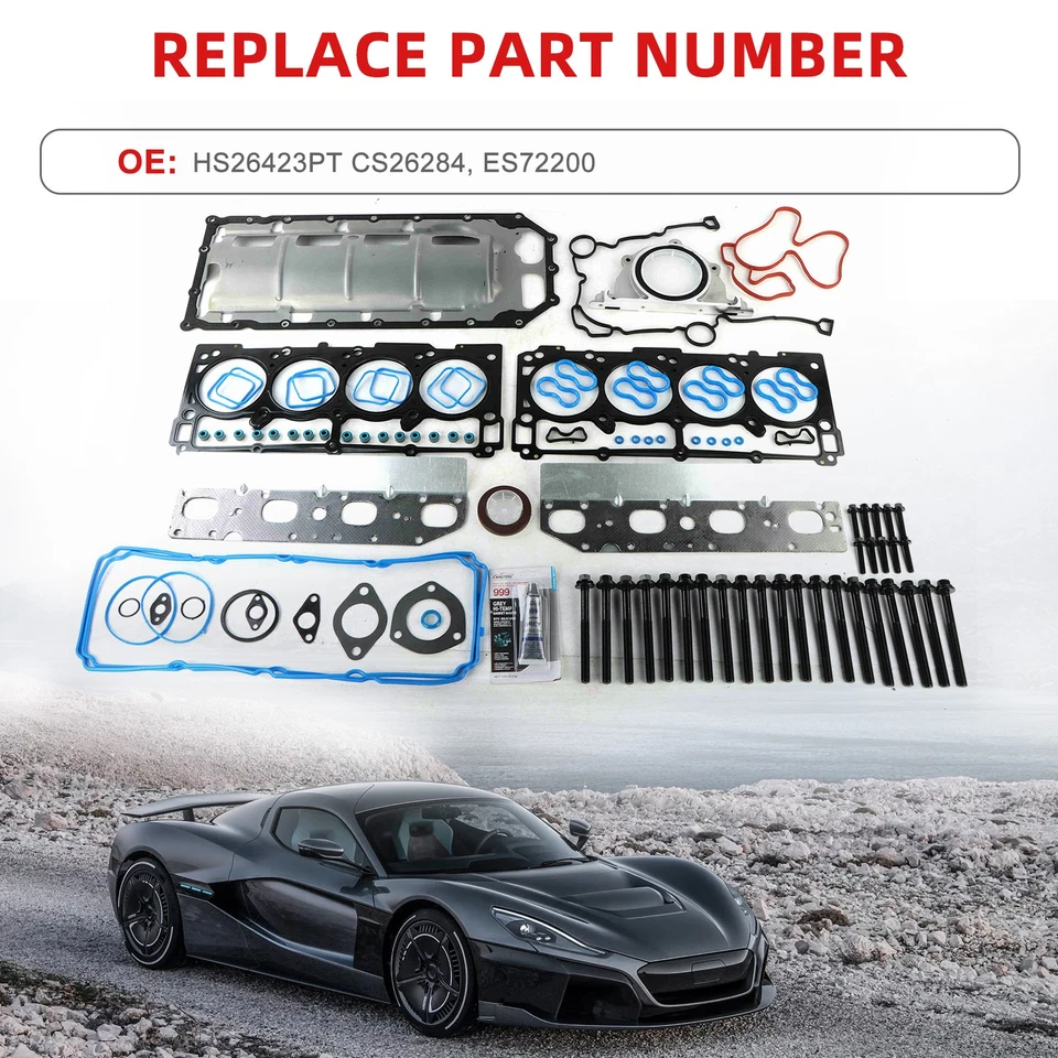 Full Gasket Set Head Bolts For 2009 Chrysler Aspen Dodge Durango Ram 3500 5.7L Foto 4 de 4