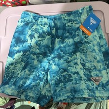 Small NWT Columbia PFG Swim Trunks Men s Omni Shade UPF 50 Water Shorts blue