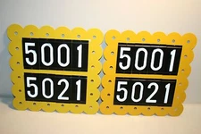 Vintage MOD Mid Century to 1960s Flower Metal Apartment Address Numbers Sign