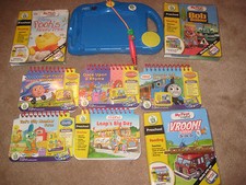 BOY My First Leap Pad Leapfrog  8 books Bob Builder Trucks Thomas Cartridges