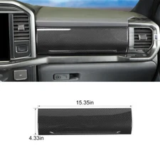 Co-pilot Dashboard Panel Cover Trim Overlay For Ford F150 2021 22+ Carbon Fiber 