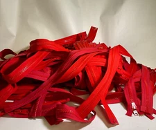 Large lot RedYKK Molded Plastic Separating Jacket Zippers