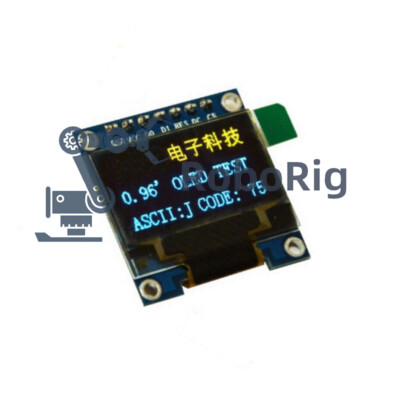3-5V 0.96'' SPI Serial 128X64 OLED LED LCD Display Module blue yellow For Arduino
