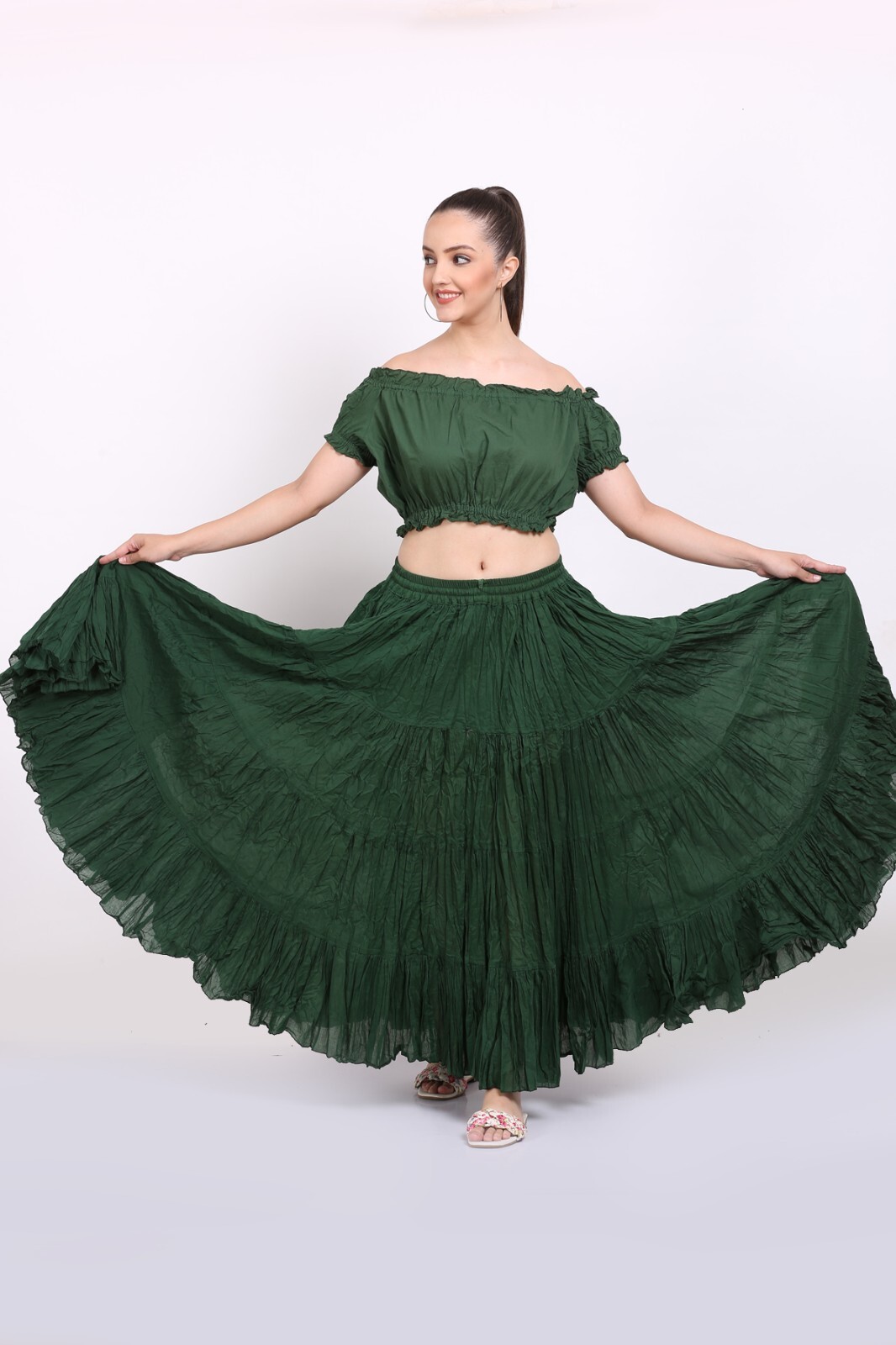 Store333 Falda egipcia danza del vientre 100% algodón 25 yardas