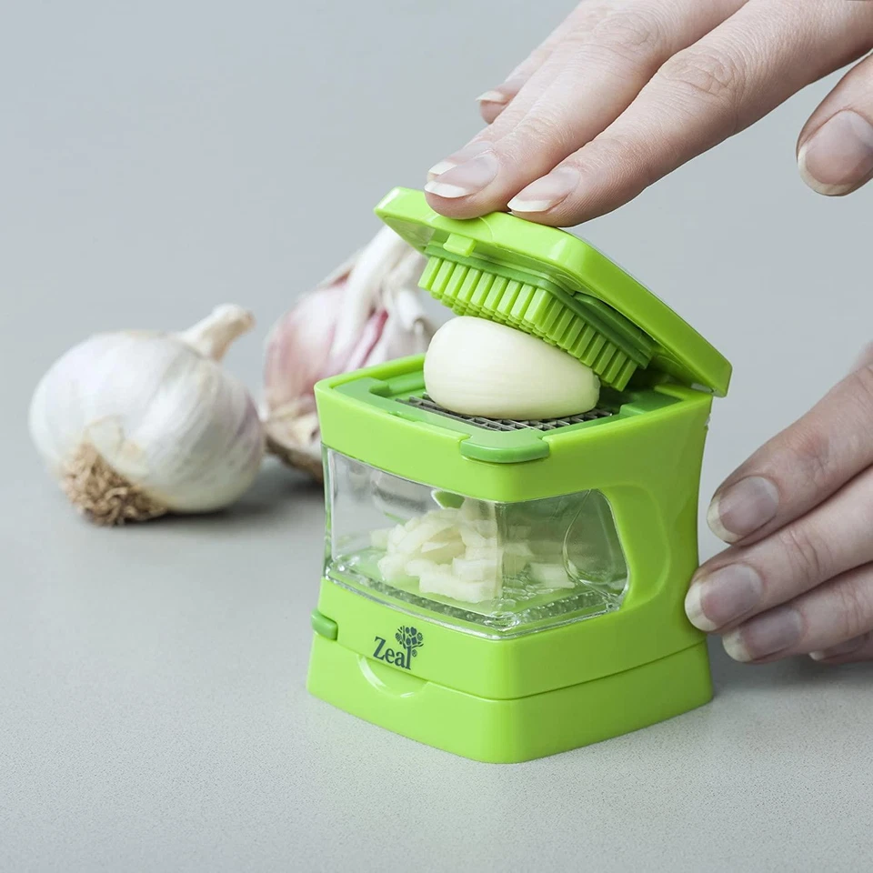 Zeal Garlic Press Dicer, Chopper, Crusher, Press Complete with Garlic Peeler - Image 2 of 4
