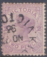 (F82-159) 1886 Victoria 2d violet QVIC stamp (FI)